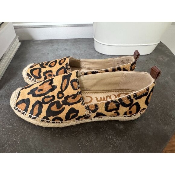Sam Edelman women’s animal print calf hair Khloe slip on Espadrille flats size 5 - Picture 2 of 4